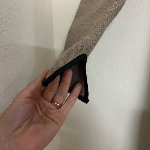 Zara Knit Oatmeal Open Front Sweater Coat size small - Picture 3 of 7